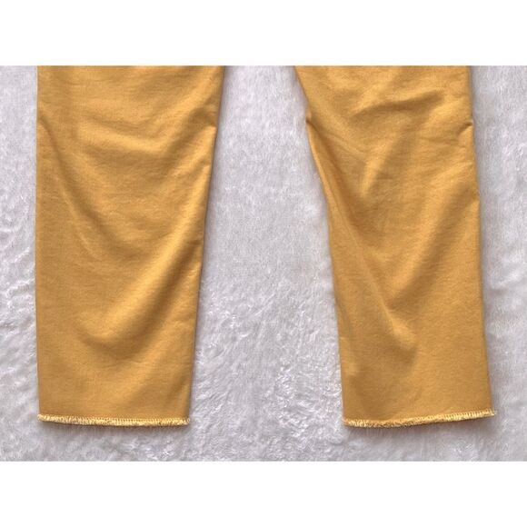 NWT Talbots Flawless Five Pocket Frayed Hem Slim Ankle Jeans in Yellow, Size 4P - Picture 13 of 16